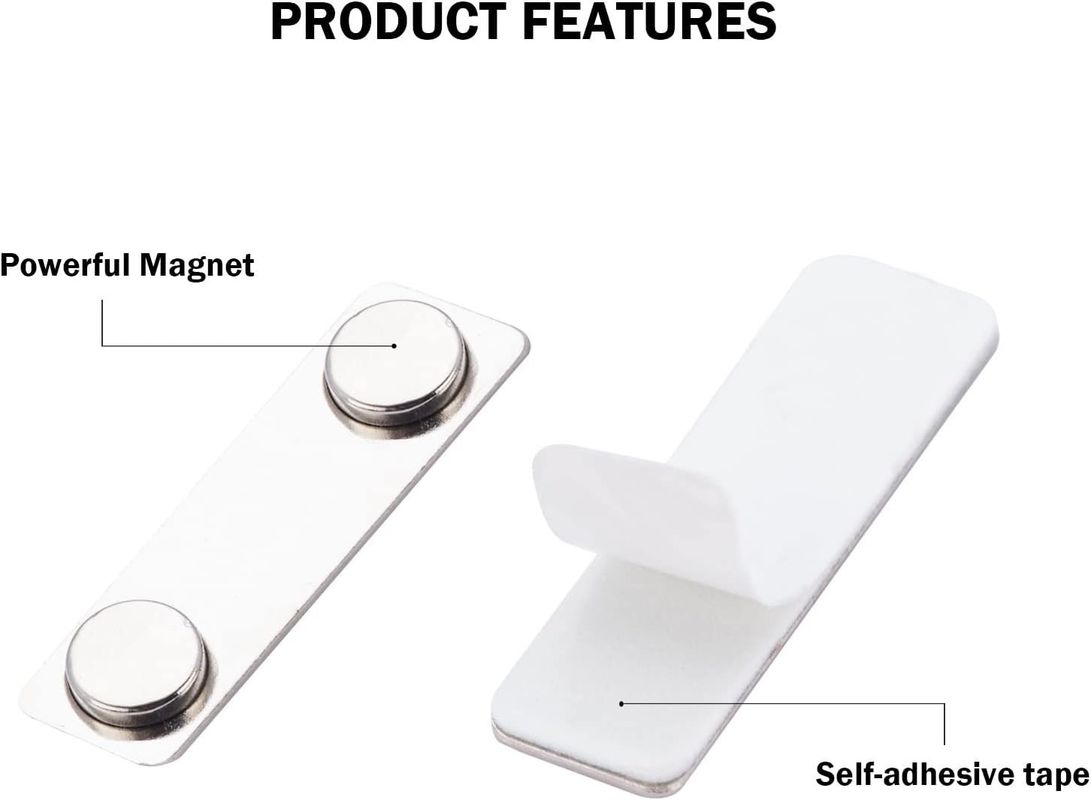 25PCS Niestandardowe Magnetyczne Etykiety Imienia Odznaki Z 2 Magnesami Neodymowymi Z Wysoką Siłą