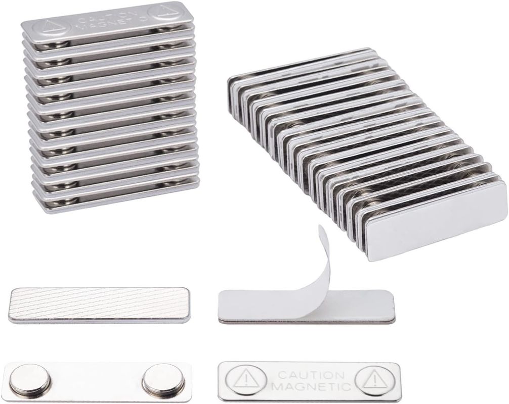 25PCS Niestandardowe Magnetyczne Etykiety Imienia Odznaki Z 2 Magnesami Neodymowymi Z Wysoką Siłą