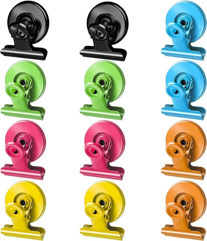 12PCS Ciężkie zaciski magnetyczne do tabliczek wyświetlania papieru