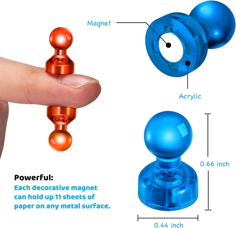 60PCS Kolorowe Silne Magnetyczne Kciuki Magnesy na tablicy do nauczania w klasie