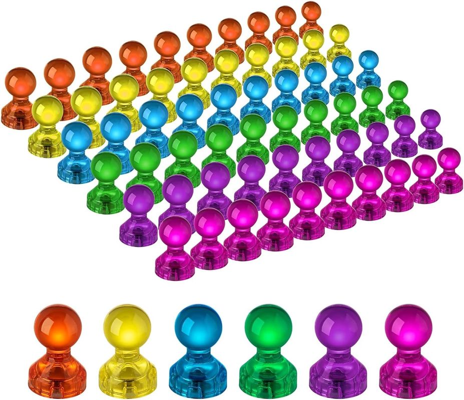 60PCS Kolorowe Silne Magnetyczne Kciuki Magnesy na tablicy do nauczania w klasie