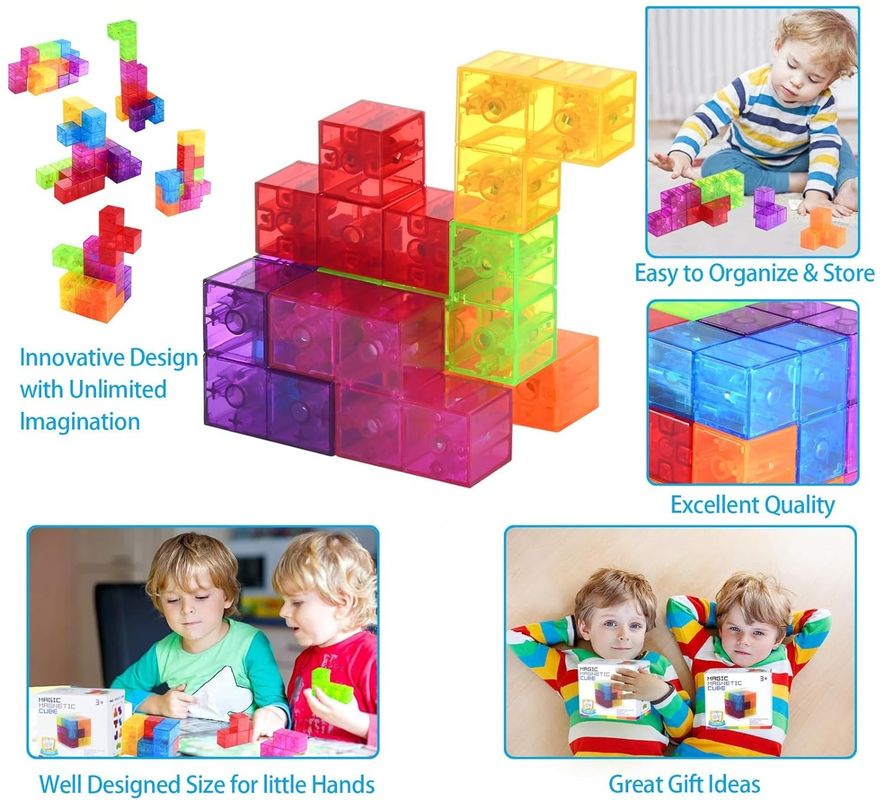 3D Magnetyczna Rubik's Cube Magnetyczna Puzzle Cube Set 7 Multi Forms dla dzieci