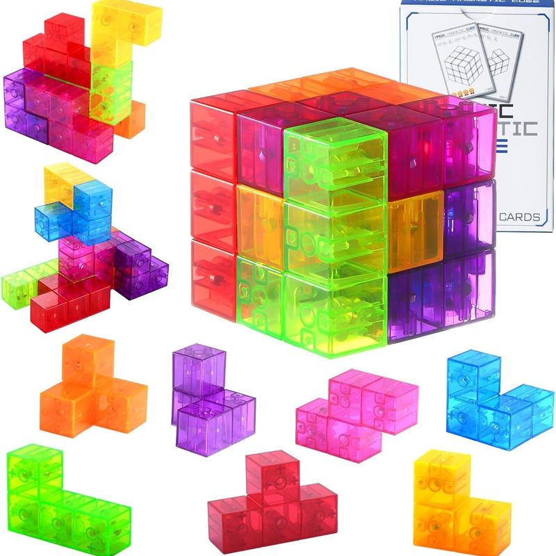 3D Magnetyczna Rubik's Cube Magnetyczna Puzzle Cube Set 7 Multi Forms dla dzieci