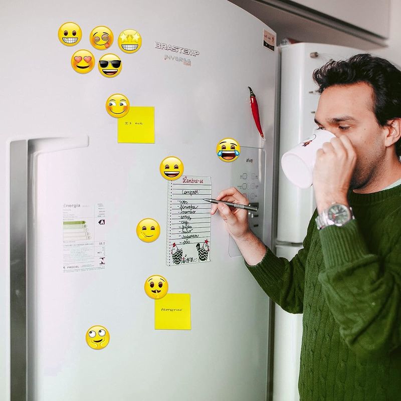 54 sztuk Cute Emoji Dekoracyjne magnesy dla lodówki Magnesy na tablicy