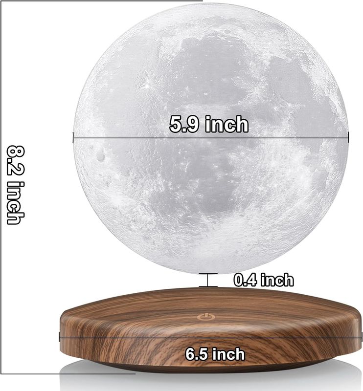Zdalnie sterowana Magnetyczna Lampa Lewitacyjna 3D Pływający Światło Nocne Księżyca z 3 kolorami
