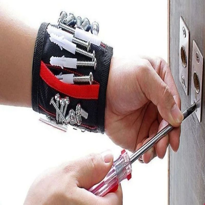 Elektryka regulowany pas nadgarstka mocny magnetyczny opaski ręcznej przenośny worek narzędziowy z dostosowanymi śrubami