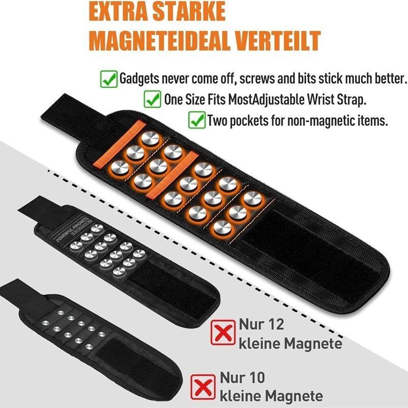 Magnetyczne opaski narzędziowe pasy magnetyczne silne magnesy do trzymania śruby gwoździe wiertarki DIY