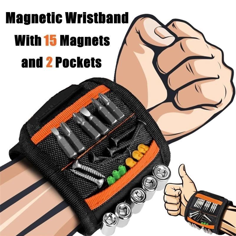 Magnetyczne opaski narzędziowe pasy magnetyczne silne magnesy do trzymania śruby gwoździe wiertarki DIY