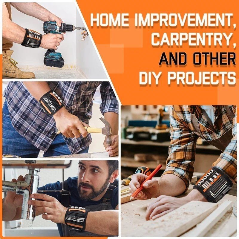 Magnetyczne opaski narzędziowe pasy magnetyczne silne magnesy do trzymania śruby gwoździe wiertarki DIY