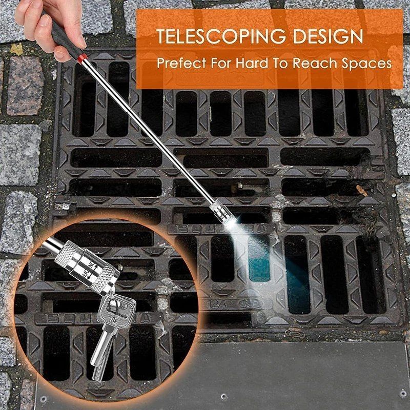 Magnetyczne Teleskopowe Narzędzia do podnoszenia Grip LED Light Regulowalny Rozszerzalny Długotrwały Pióro Praktyczne Narzędzie
