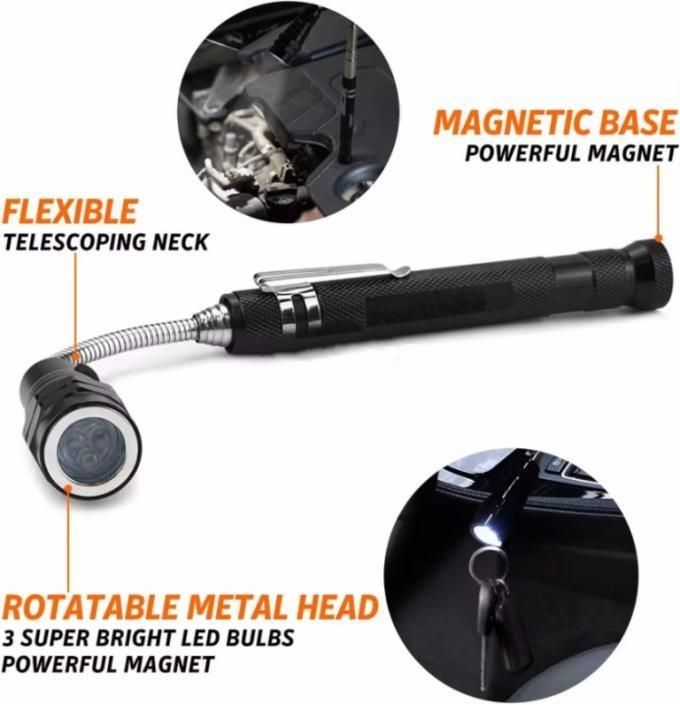 Multicolor Telescoping Magnetic Pickup Tool Set z obracającym się regulowanym lusterkiem kontrolnym