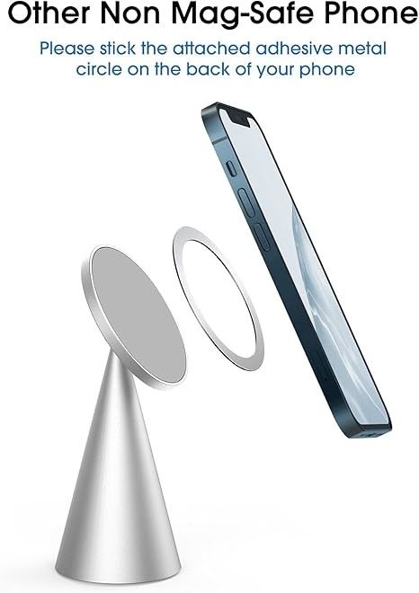 Magnetyczne stanowisko telefoniczne Kompatybilne z iPhone'em 13 i iPhone'em 12, Mini, Pro i Pro Max, regulowany uchwyt aluminiowy