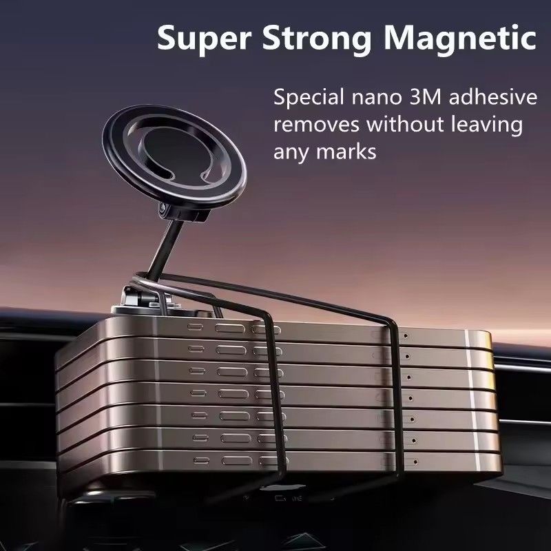 1080 Magnetyczny uchwyt do telefonu samochodowego Magnetyczny uchwyt do samochodu Mount Cell Smartphone Wsparcie w samochodzie Dla iPhone'a 15 14 13 12 11 Samsung